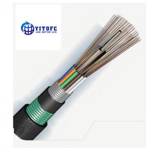 outdoor singlemode underground direct buried armoured steel tape fiber optic cable GYTA53 double jacket fibra optica cable