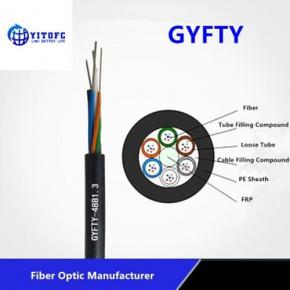 Non-Metallic Telecom Cable Rodent proof lightning-proof Cable SM GYFTY Outdoor Fiber Optical Cable