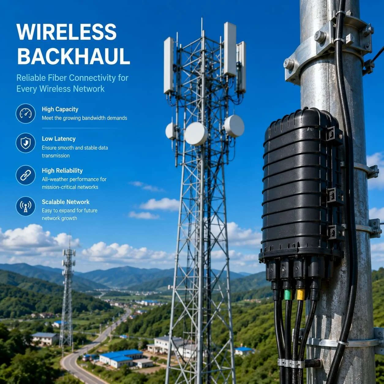 ADSS aerial fiber optic cable for CCTV and security network